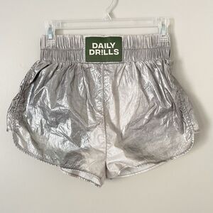 Daily Drills Silver Athletic Shorts